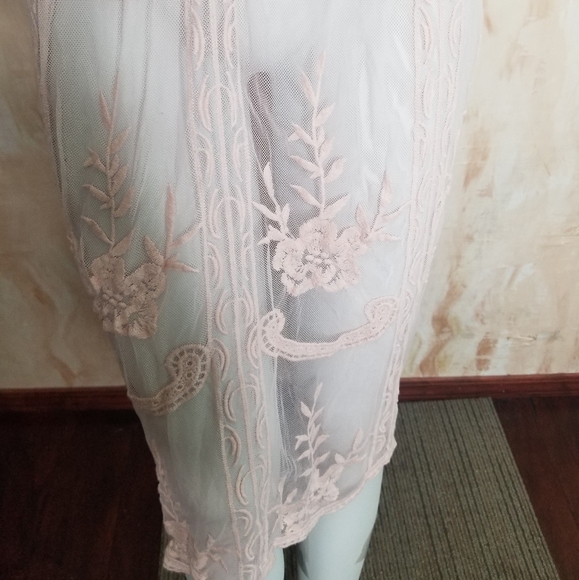 Floral Embroidered Beach Dress Size S/M - Picture 5 of 6